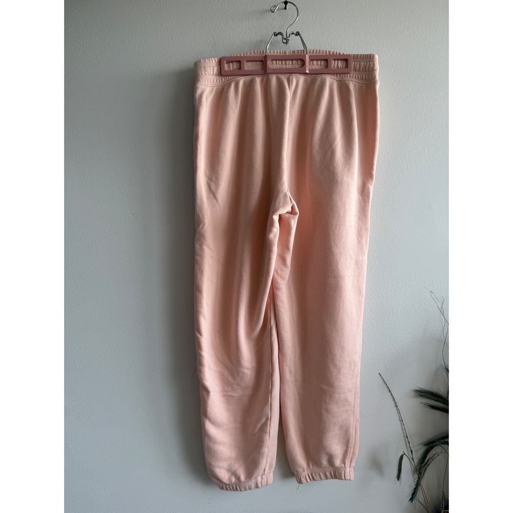 Aerie Womens Peach High Waisted Fleece‎ Jogger Sweatpants M Drawstring Pockets